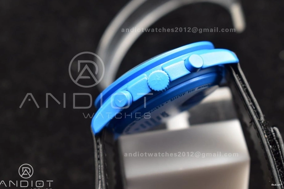Reliable 1179 Moonwatch Omega Strap Neptune Nylon on x Mission to Swatch Quartz Bioceramic 0717